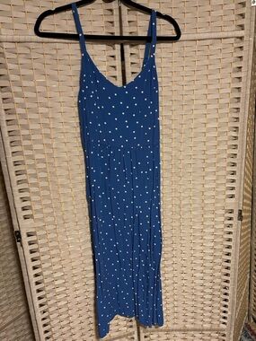 Old Navy Blue Polka Dot Midi Dress